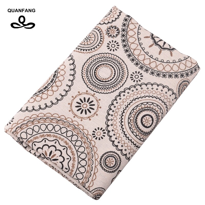 QUANFANG circular pattern, printed cotton quilted quilting, sewing, DIY, sofa/table, fabric furniture half meter