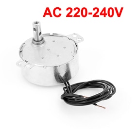 Motor síncrono AC 220-240V CCW/CW dirección 4W 50/60Hz frecuencia 5-6RPM, Motor eléctrico síncrono, equipo doméstico, 1 unidad