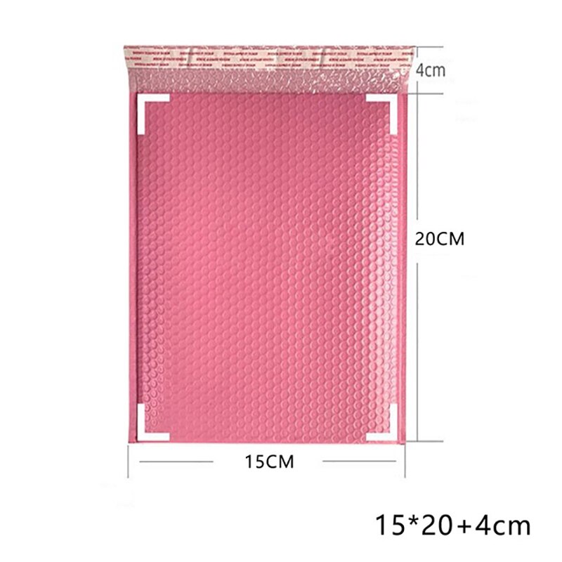 50Stck Licht Rosa Poly blasiert Mailer Gepolsterten Umschlag Selbst Dichtung Versenden Tasche blasiert Umschlag Umschlag