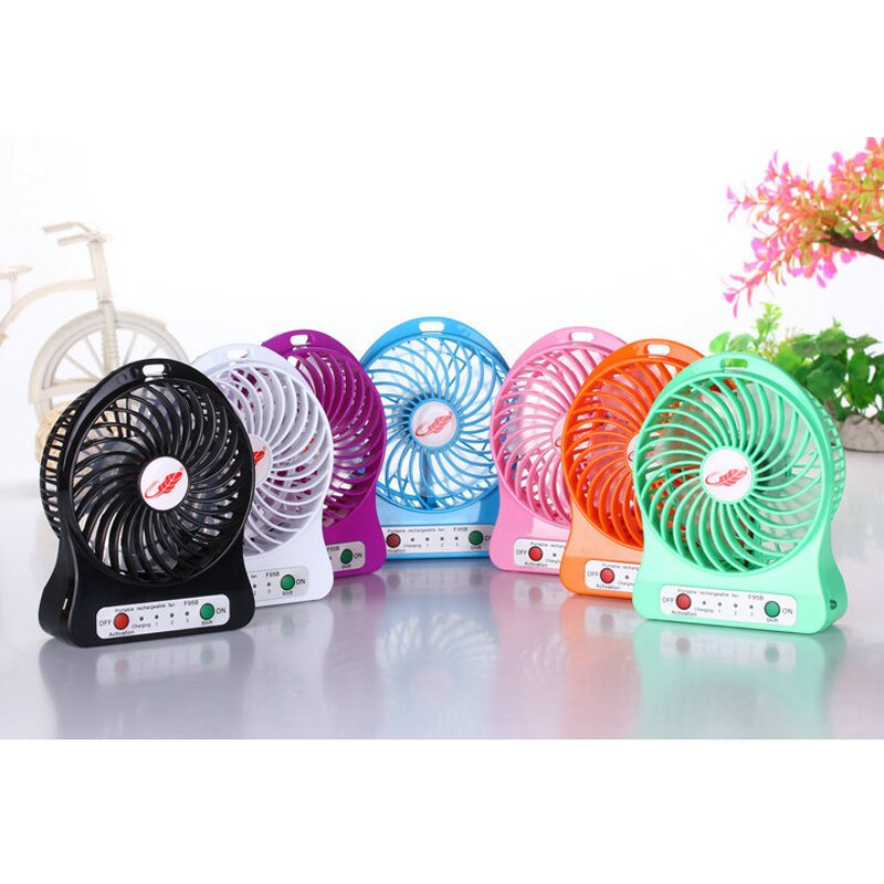 usb Gadget Portable USB Fan Rechargeable LED Light Fan Air Cooler Mini Desk 18650 Battery Cooling Fan ventilador for laptop