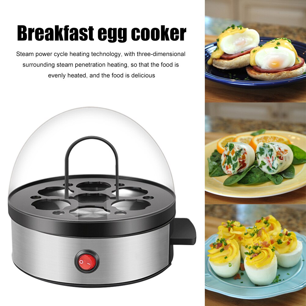 Electric Egg Cooker 7-Eggs Steamer Boiler Maker Breakfast Machine Multifunctional Household Kitchen Egg Steaming Machine EU Plug