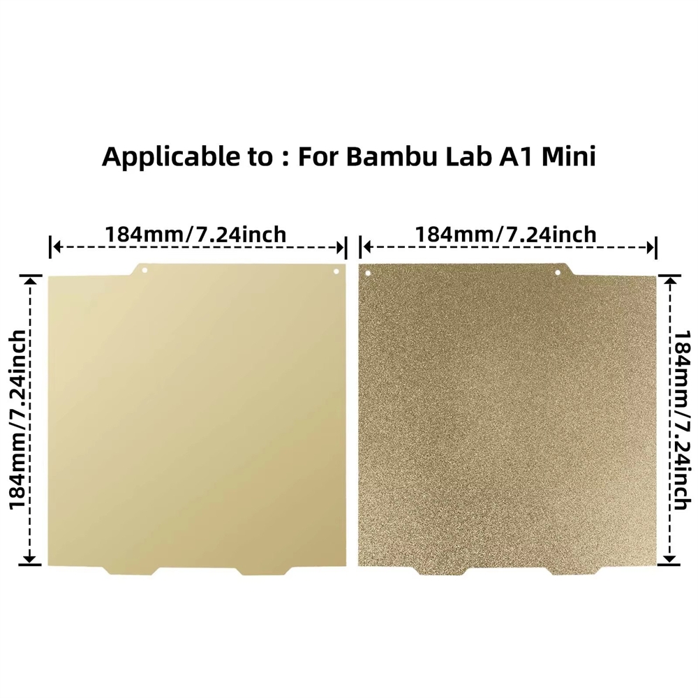 BambuLab A1 Mini placa de construcción textura suave H1H PEY PEO PET PEI cama resorte hoja de Pei de acero 184x184 para impresora 3D Bambulabs