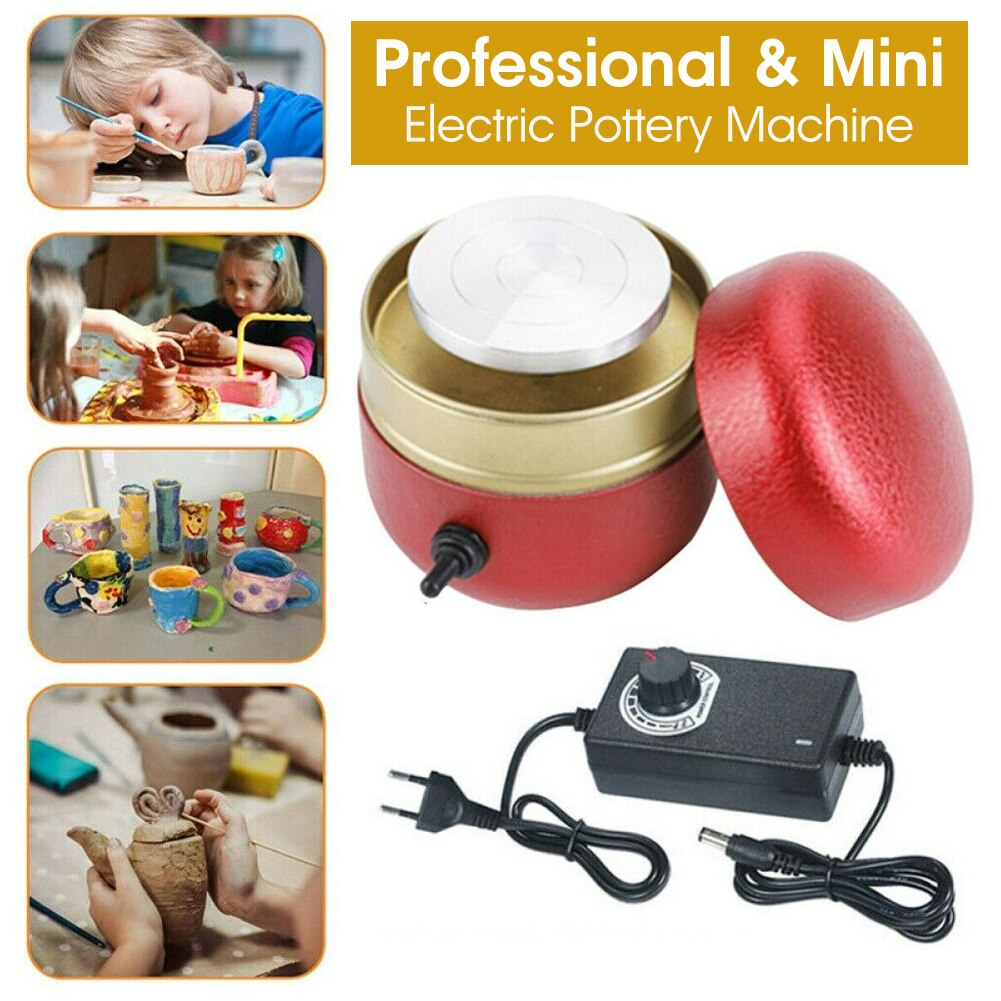 Mini Pottery Wheel Electric Wheel Diy Craft Ceramic Clay Tool Clay Machine For Tray Adult Children Ceramic Art