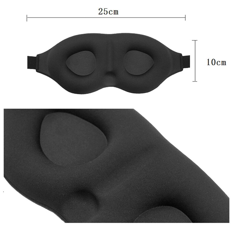 Eye Mask For Sleeping 3D Contoured Cup Blindfold Concave Molded Night Sleep Mask Block Out Light With Women Men