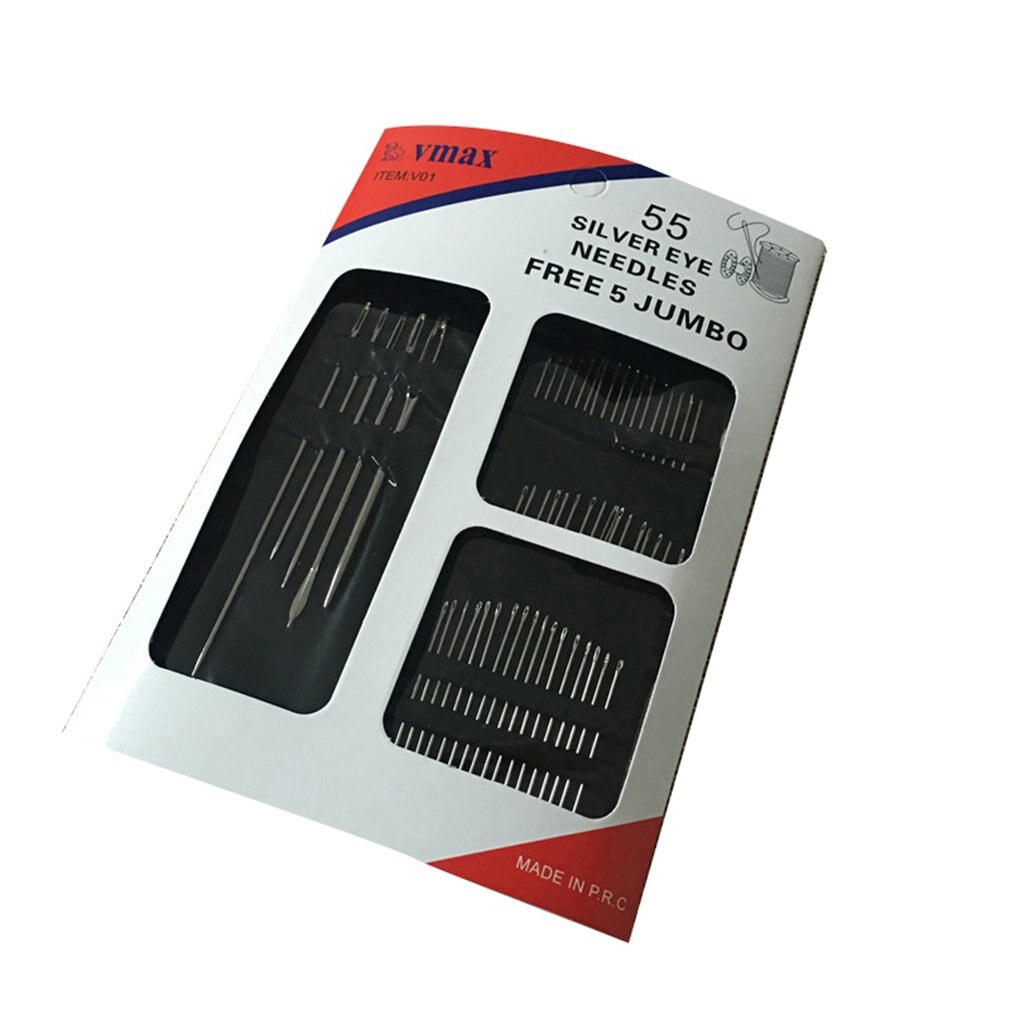 55Pcs Stainless Steel Sewing Needles Pins For Needlework Home Diy Crafts Household Handmade Cross Stitch Sewing Accessories