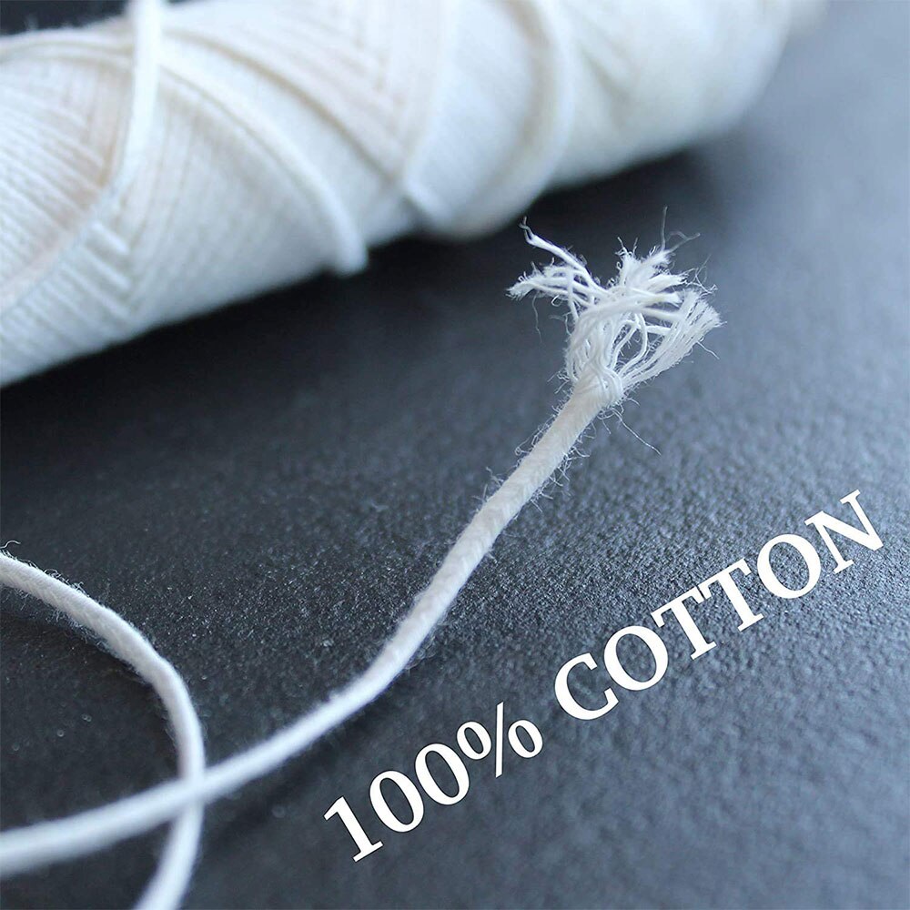 61M Witte Kaars Lont Katoenen Kaars Geweven Lont Voor Kaars Maken Kaars Olie Lampen Kaarsen Accessoire Levert 1 Roll 200 Voeten