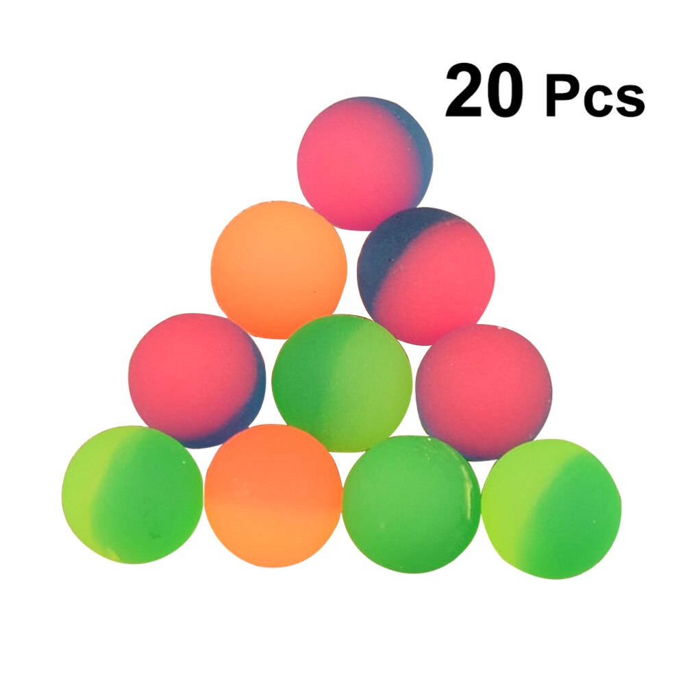 20pcs bouncing balls Float in Water Bi-color Bouncy Ball Jumping Ball for Children