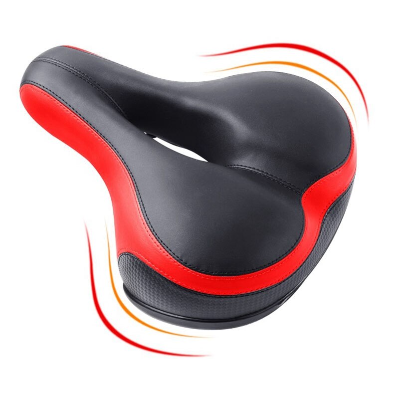 Fietszadel, fietszadel met reflecterende tape, zacht kussen, geschikt voor mountainbike, racefiets, hometrainer