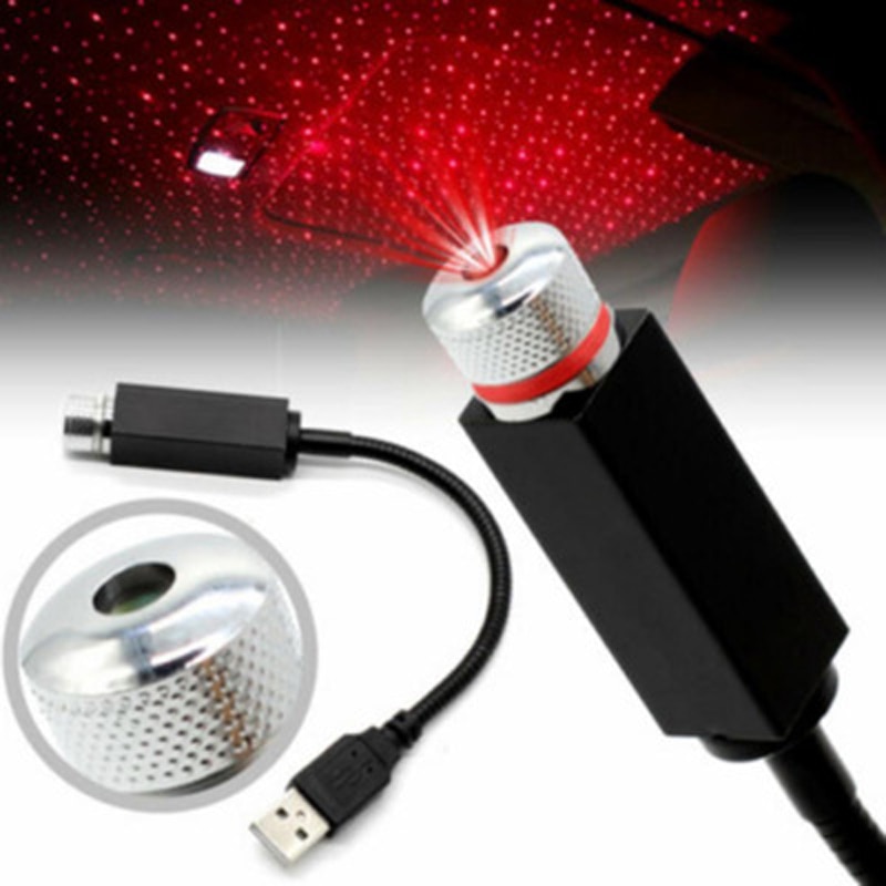 Atmosfera luz do carro telhado estrela noite led luz dc12v usb fonte de alimentação projetor atmosfera galáxia lâmpada para carros/pequenos quartos