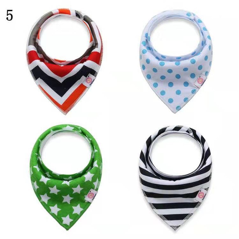 Baberos de bebé triangulo Algodón Doble Baberos Impresión de dibujos animados Saliva toalla infantil suave cómoda alimentación colorido baberos Bandana