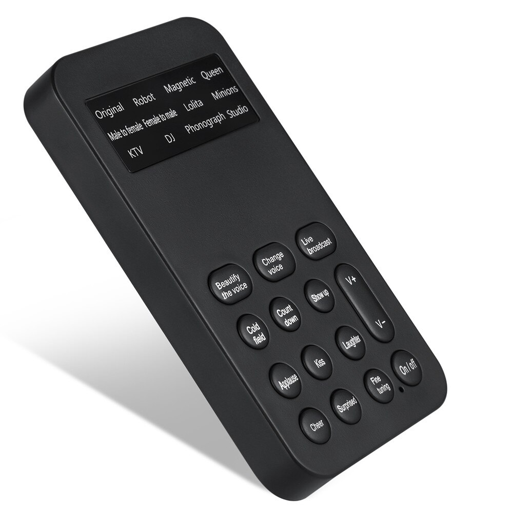 Voice Changer Microphone Mini Sound Card 12 Sound Change Modes for Phone Computer PC Game Machine Halloween Christmas