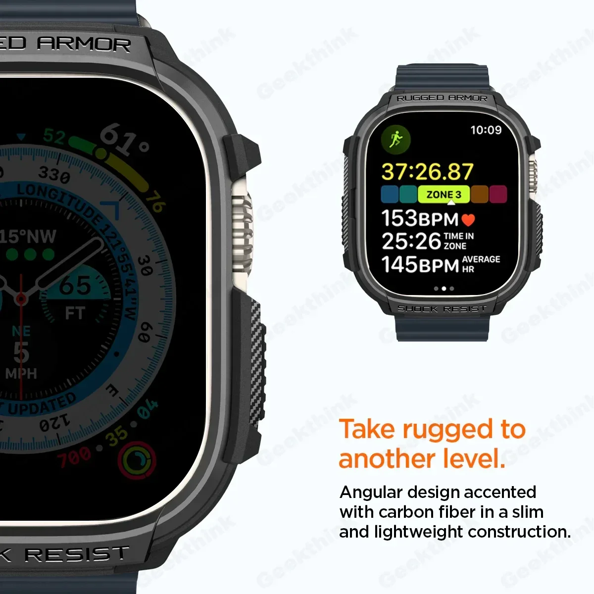 Rugged Armor Case For Apple Watch Series Ultra 2 9 8 7/SE/6/5/4/3/2/1 TPU Protective Watch Cover49mm 45mm 44mm 41mm 40mm