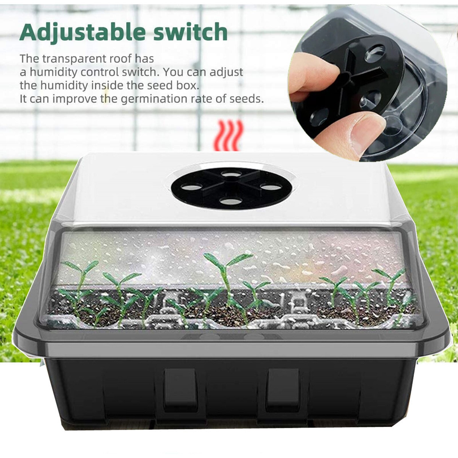 Mini invernadero para siembra, bandeja de siembra ... – Grandado, image size:1600x1600