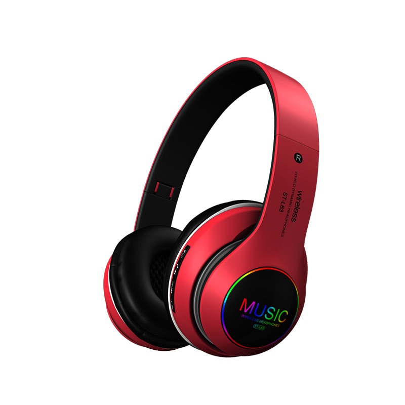 Draadloze Bluetooth 5.0 Hoofdtelefoon Opvouwbaar Muziek Stereo Hifi Surround Gaming Headset Over Ear Met Mic Led Nachtlampje Oortelefoon