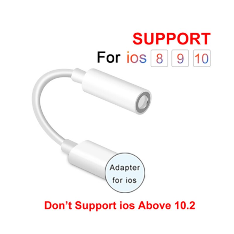 2 In 1 Aux Jack Headset Voor Iphone 12 Pro Max Audio Adapter Opladen Oortelefoon Kabel Voor Bliksem 3.5 Mm om Hoofdtelefoon Splitter: For Below ios 10.2