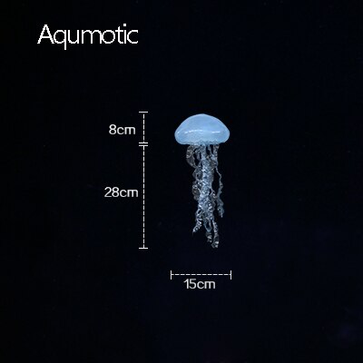 Aqumotic Siliconen Grote Kwallen Voor Decoratieve Simulatie Kwallen Marine Thema Decor Ornament Zee Dier: blue S