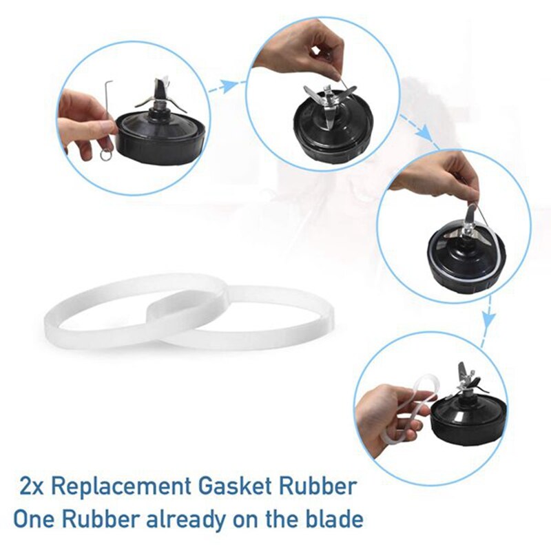 2PCS 7 Fins Ninja Blender Blade Replacement Parts, for Nutri Ninja Blender Extractor Blade Auto Iq Bl682-30 Bl642-30