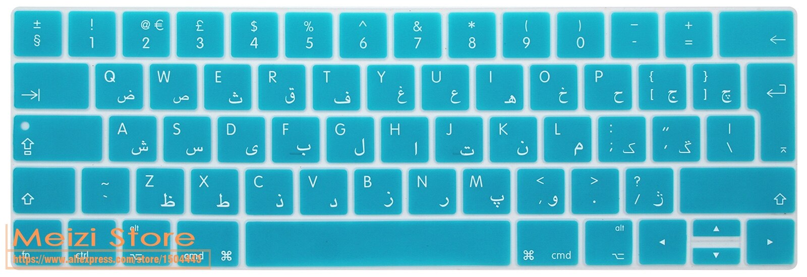 Arabski język arabski osłona na klawiaturę laptopa z ekranem dotykowym ue Euro wersja A1706 A1989 A1990 A1707 dla Macbook Pro 13 15 Cal: lakeblue