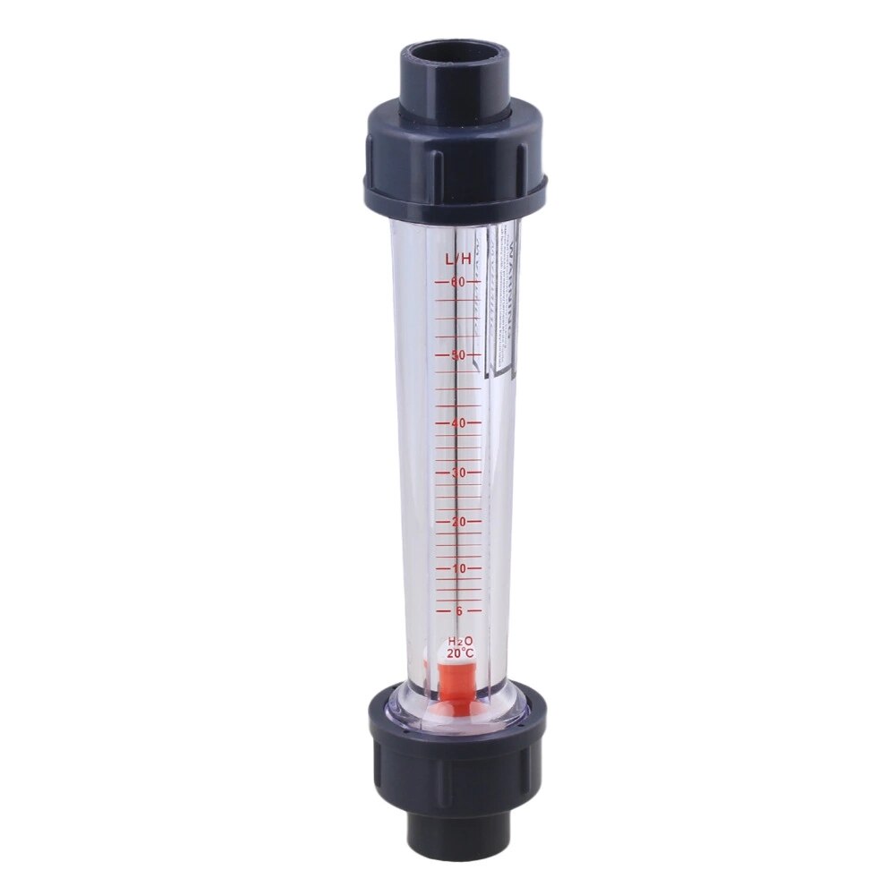 200MM 6-60L/H LZS-15 Plastic Tube Liquid Water Rotameter Flow Meter