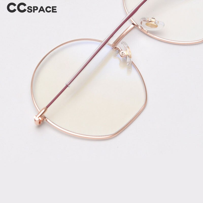 49432 Semicircle Oversized Metal Glasses Frames Ultralight Men Women Optical Computer Glasses