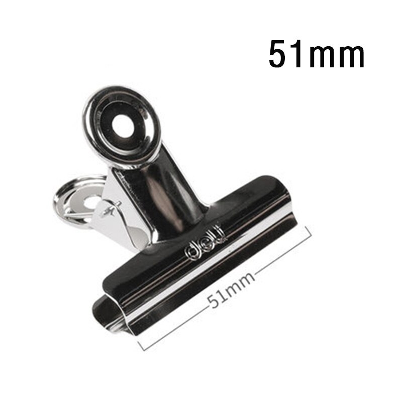 Clips de acero inoxidable, Clip de cola de milano de Metal plateado, soporte para billetes, organizador de documentos de papel, papelería escolar y de oficina: 51mm