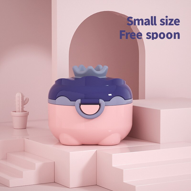 Melkpoeder Container Babyvoeding Opslag Snack Doos Draagbare Opslag Voor Baby Formule Melk Opslag Mix Container Baby Melk doos: S purple crown