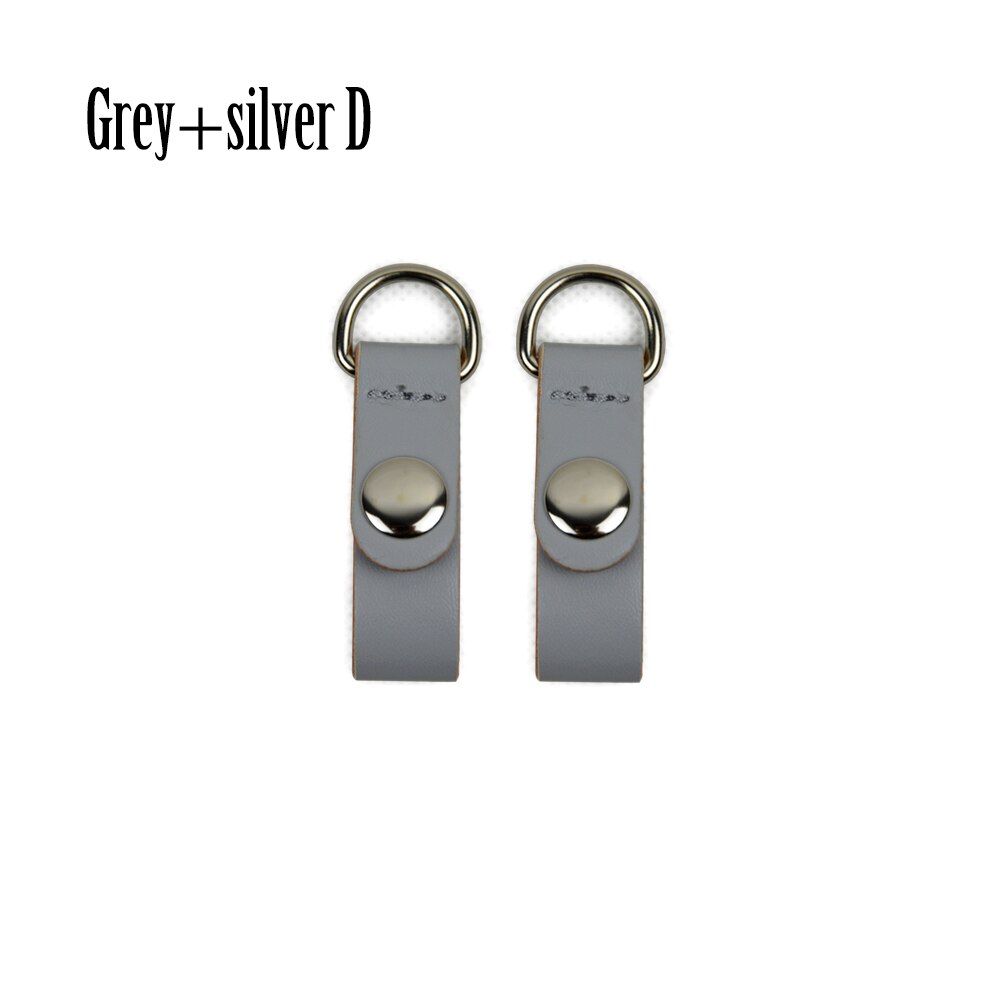 TANQU Nuovo 1 Coppia 2 pezzi Chiusura a Clip di Fissaggio per Obag Faux Della Cinghia di Cuoio Clip del Gancio per il Opocket O sacchetto: grey silver