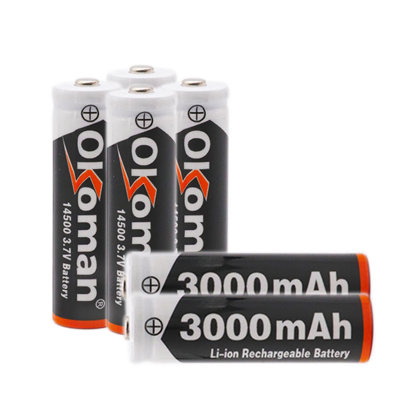 14500 battery 3.7V 2800mAh 14500 Rechargeable Li-ion Battery for LED Flashlight Battery accumulator battery