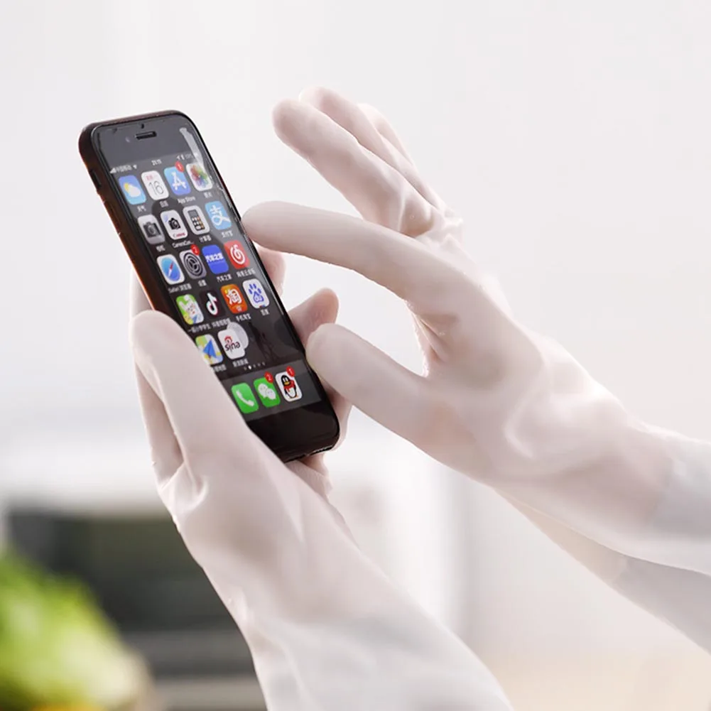 1 Pair of Disposable Gloves Latex Nitrile Rubber Gloves Kitchen/Dishwashing/Work/Garden Gloves Left and Right Hand Universal