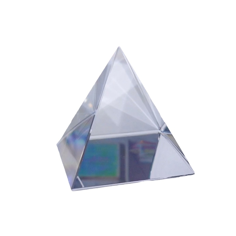 Pirámide de cristal, poliedro transparente, PRISM, decoración de cristal de arcoíris, adornos mágicos para el hogar y la Oficina