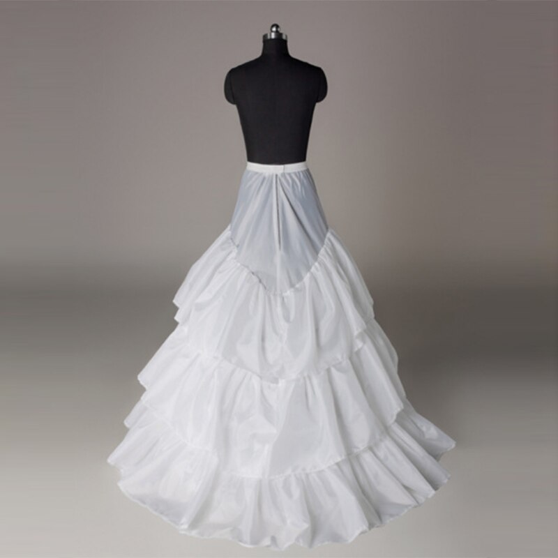 Jupon de mariage pas cher Jupon Court Train Crinoline Slip sous-jupe pour une ligne robe de mariée 3 couches Accessoires de mariage