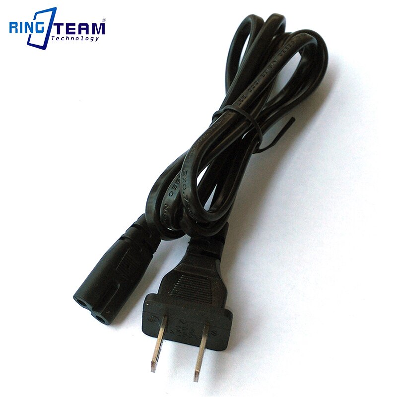 Usa nätsladd 2 platta stift för netbook laptop ljus kamera ac adaptrar passar oss kanada mexico japan thiland ...