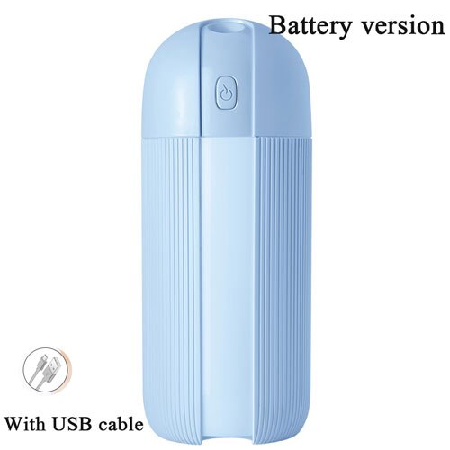 ESR Car Air Humidifier Mini USB Portable Diffuser Wireless Car Humidifier 280ml Nano Spray Mute Clean Air Care for Auto Home: Battery-Blue