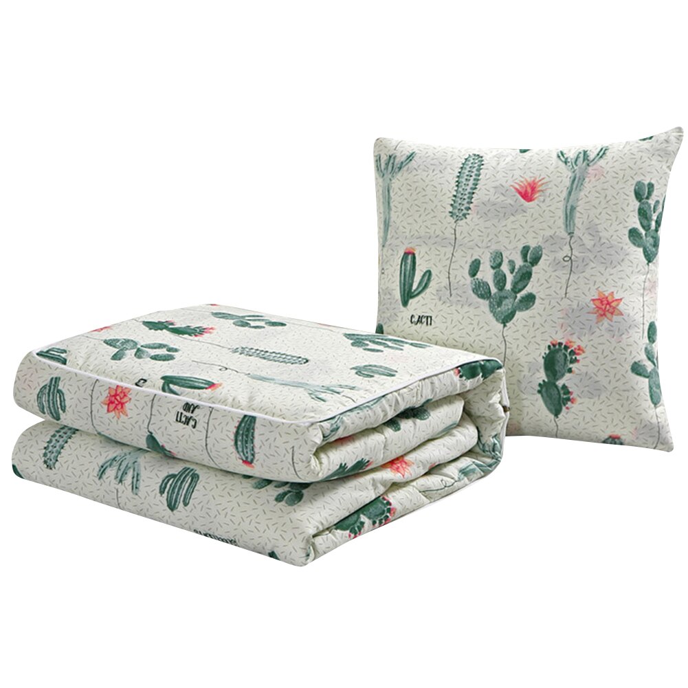 2 in 1 slaapdeken zachte comfortabele opvouwbare deken kussen quilt met rugkussen huisdecoratie bj