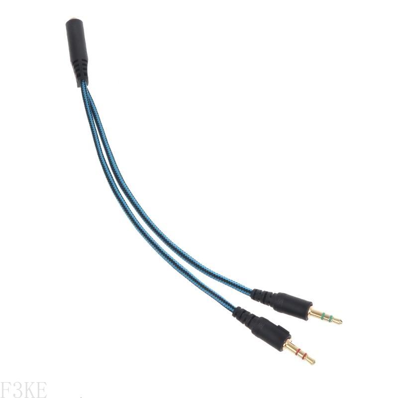 Ap28 hörlursdelare för dator, 3.5mm hona , 3.5mm  to 2 , flätad kabel, 3.5mm hörlursadapter-omvandlare