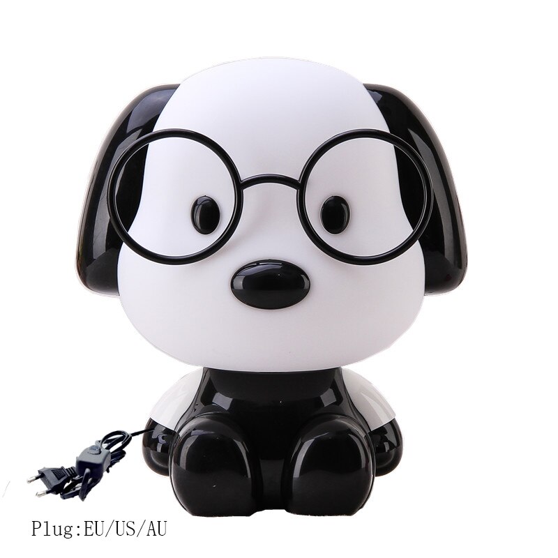 Dr. hund nattlampa tecknat djur nattlampa barnrumsljus bredvid lampa arbetsrum skrivbordslampa art deco led lampa