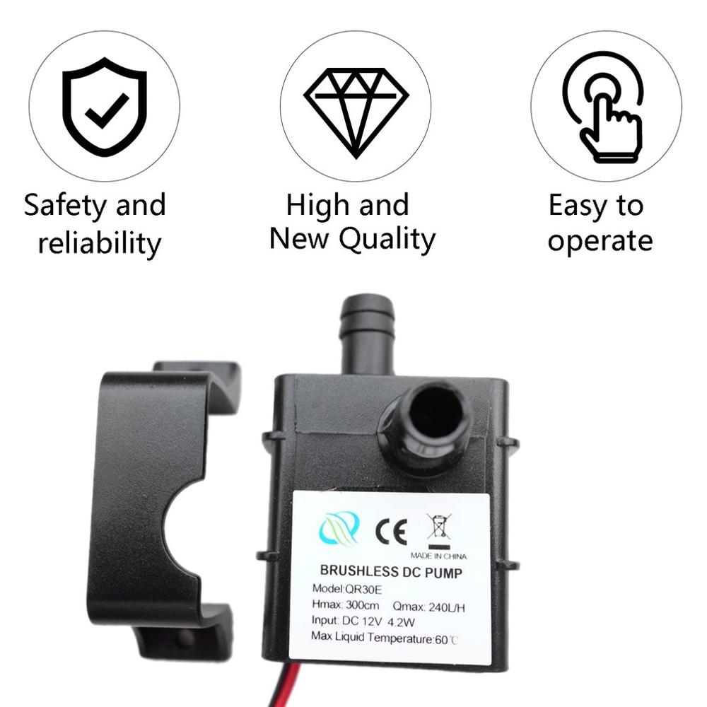 High Performance QR30E DC 12V 4.2W 240L/H Flow Rate CPU Cooling Car Brushless Water Pump Waterproof Brushless Pump