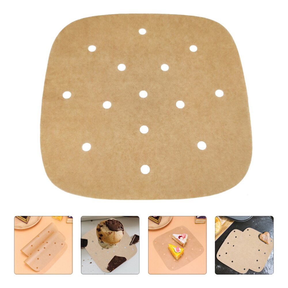 200pcs Home Barbecue Papers Non Stick Baking Papers Practical Steamer Papers: Khaki