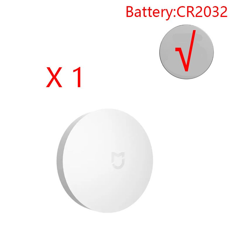 Xiaomi Mijia – interrupteur sans fil Intelligent, accessoires pour appareils de maison, Center de contrôle Intelligent, WiFi, télécommande: 1PC With Battery