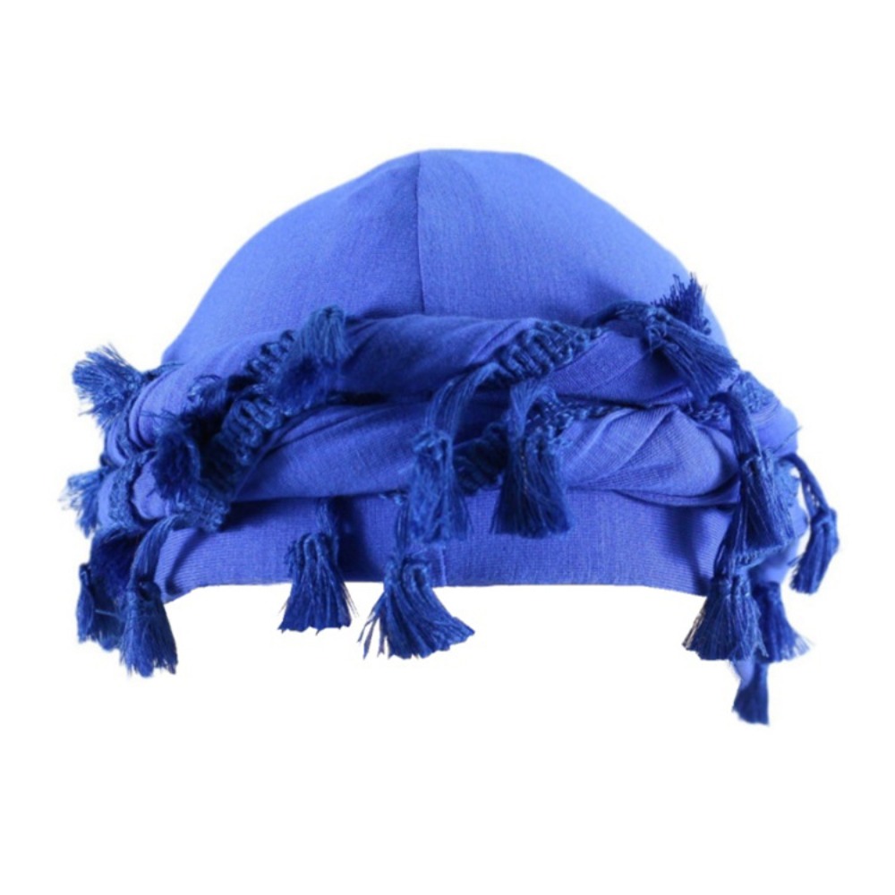 Solid kvast punk bandana hat frynser burr kant snoet hale hat dobbelt lag dockerhat herre fletningshat vandretur: Sort