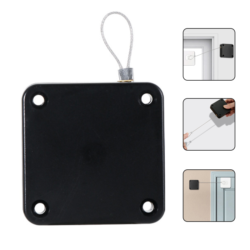 No Punching Automatic Door Closer Pull Cord Door C... – Vicedeal