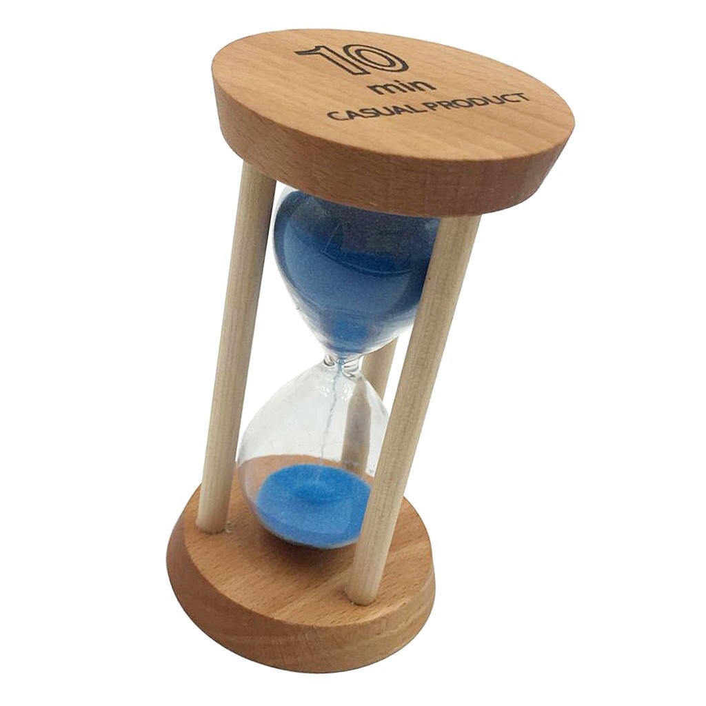 MagiDeal 10 minuti clessidra in legno clessidra clessidra Timer per insegnamento in classe cucina cucina