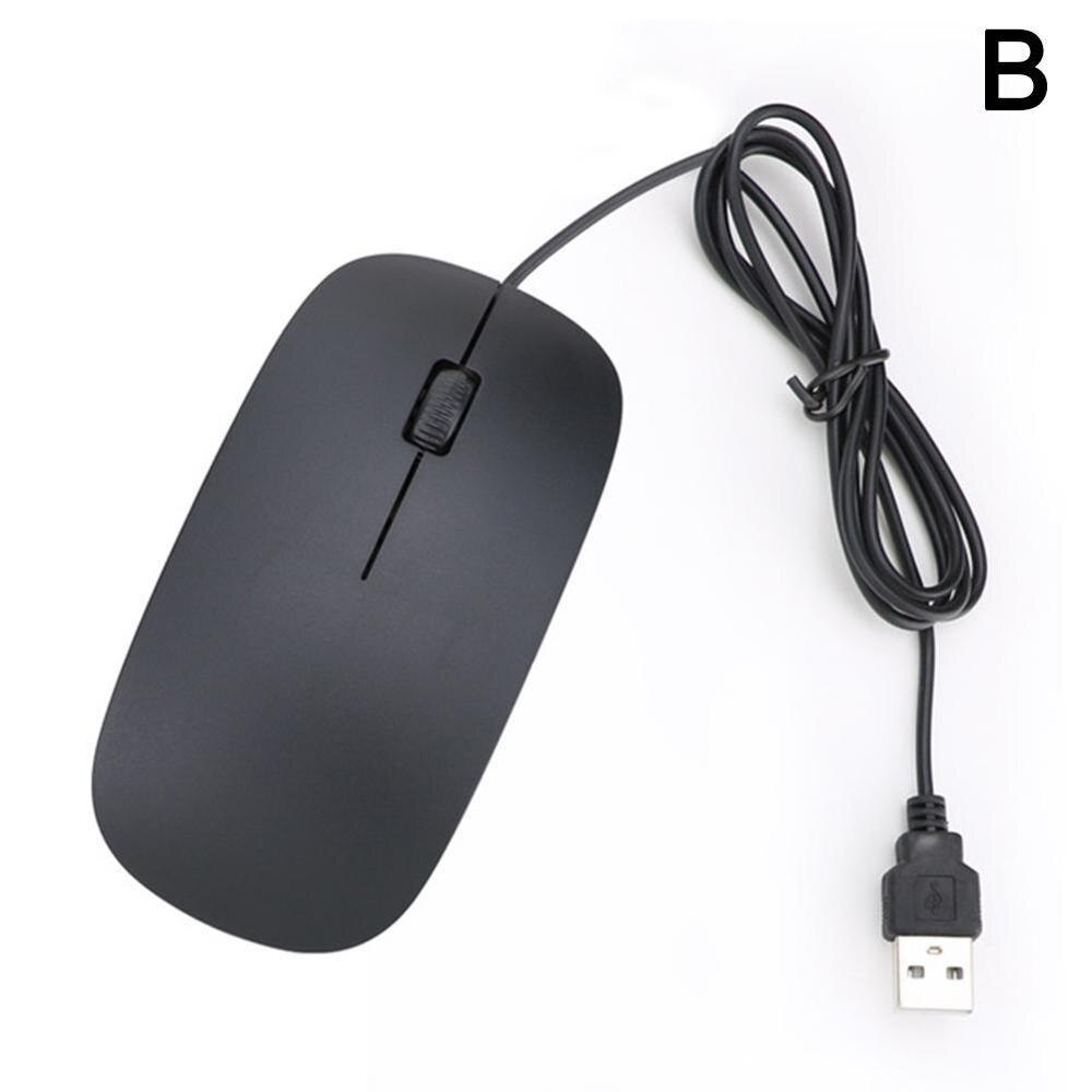 USB wired optical mouse suitable for Apple desktop computer notebook frosted cute mouse: B