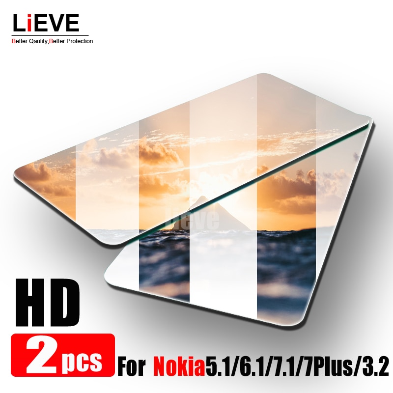 2PCS Tempered Glass for Nokia X6 5.1 6.1 7.1 3.1 PLUS 7 X71 Screen Protector Glass for Nokia 2.2 3.2 4.2 Glass Protective Film 7