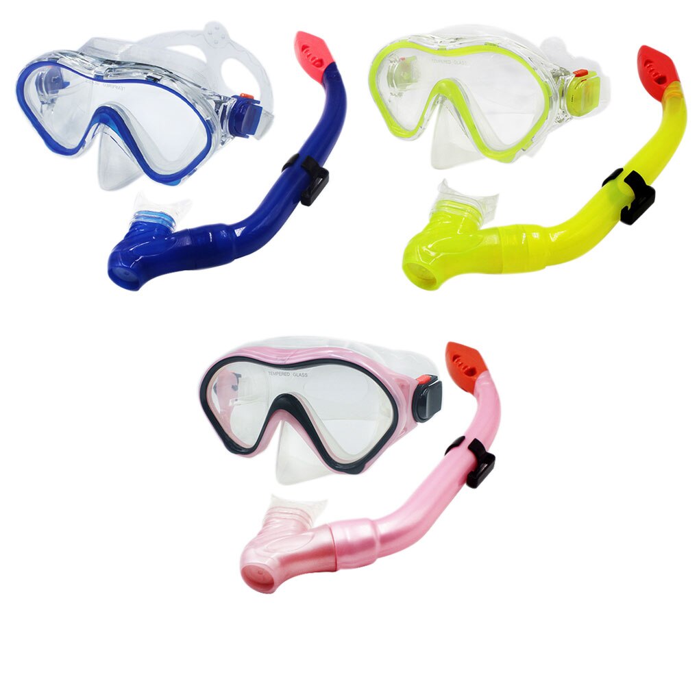 BOIHON Children Submersible Goggles Deep Sea Snorkeling Glasses Half Dry Breathing Tube Swimming Breathing Silicone Mouthpiece