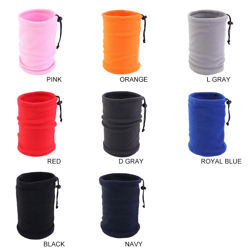1PCS Kids Girls/Boy Polar Fleece Thickened NECK WARMER Scarf Tube Style Adjustable Face Cover Veil Camping Skiing Cap Headwear