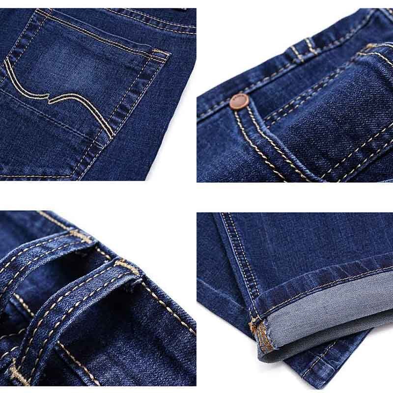 Herremerke vår- og sommerjeans herre bomull slank stretchbukser herre jeans i pluss størrelse 20-40