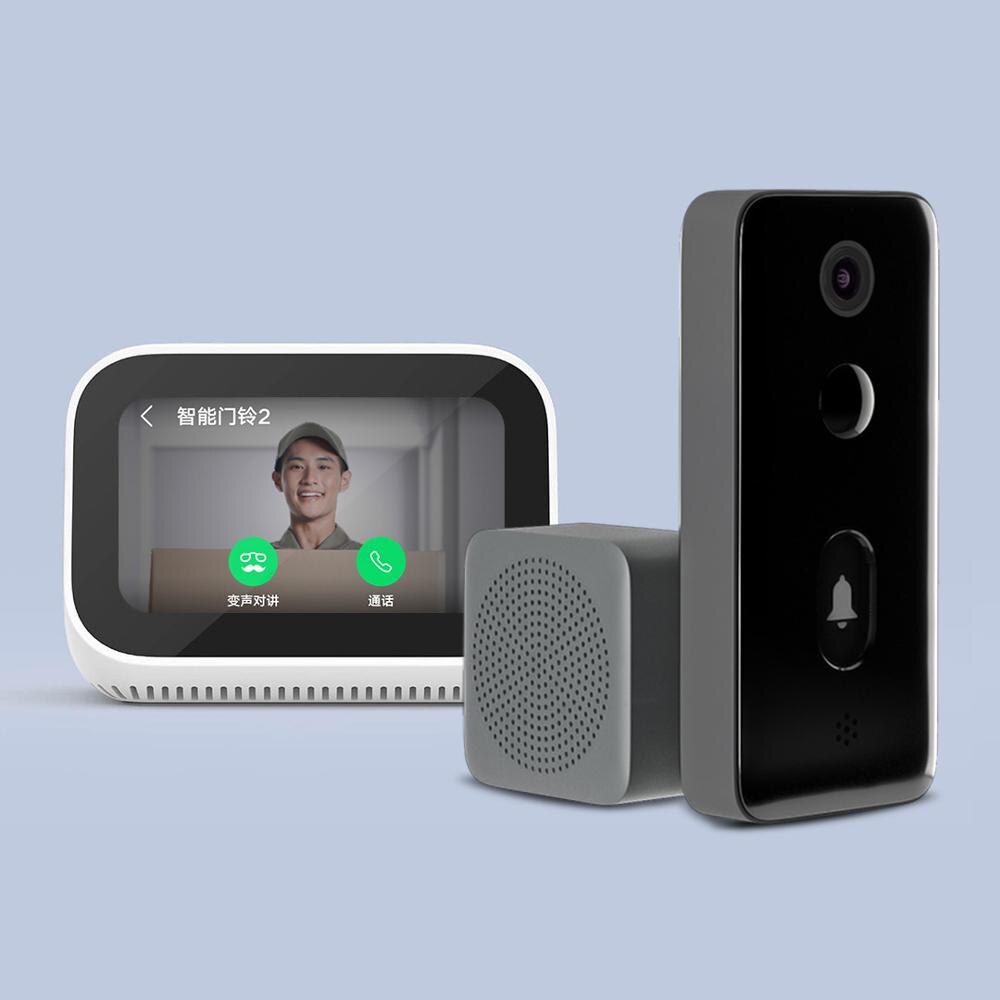 Xiaomi Mijia sonnette vidéo 2 MJML02-FJ AI portier intelligent humain détecter 3Day stockage en nuage changement vocal 2Way parler Vision nocturne mdn