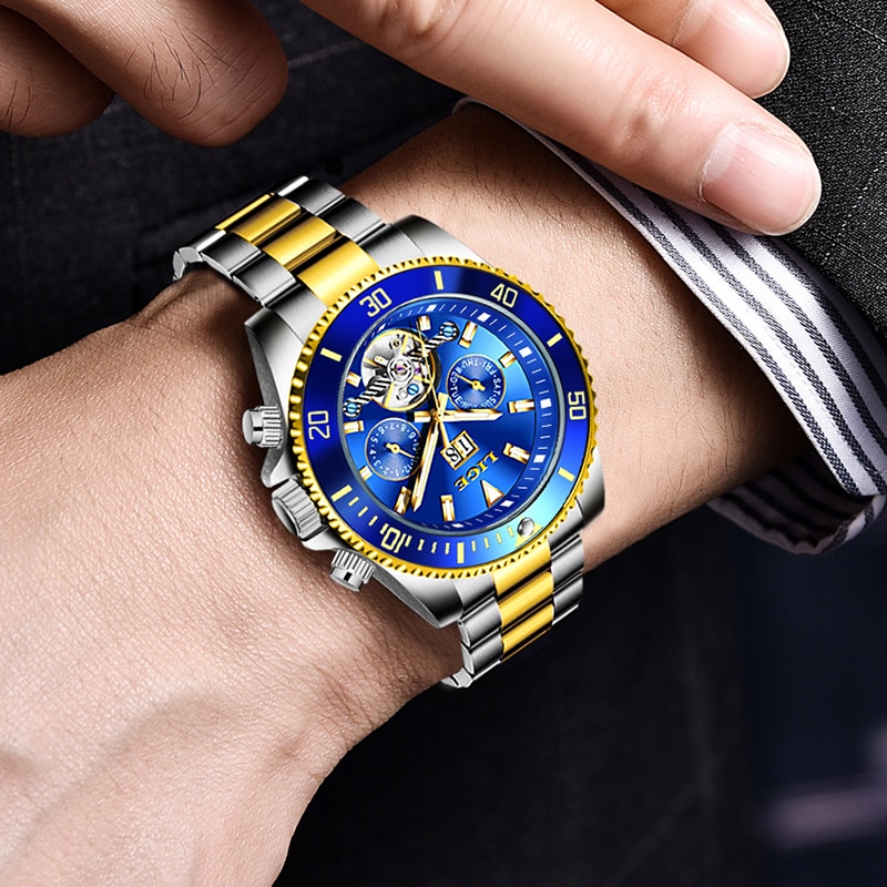 LIGE Marken Männer Automatische Mechanische Tourbillon Uhr Luxus Edelstahl Sport Uhren Herren Uhr Relogio Masculino