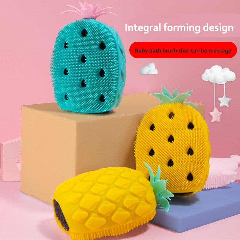 Kieselsäure Gel Ananas Art Massage Schlecht Pinsel Spaß Nette Schlecht Und Dusche Schlecht Für Baby Für Baden freundlicher Für bat babys